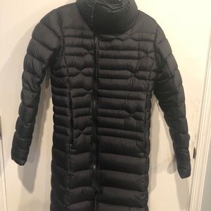 Black North Face Long Puffer Jacket Size M